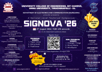 SIGNOVA '26 National Level Technical Symposium Poster
